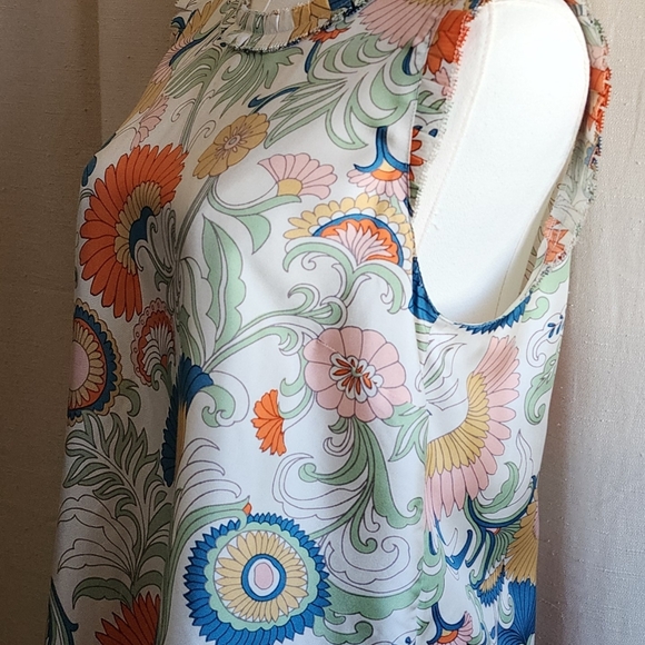 J. Crew Women's Size 6 Sleeveless Floral Blouse - Picture 6 of 10